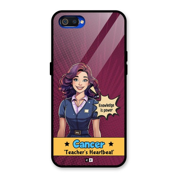 Cancer Heartbeat Glass Back Case for Realme C2