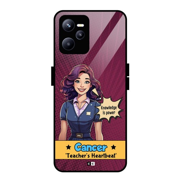 Cancer Heartbeat Glass Back Case for Realme C35