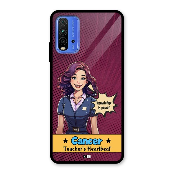 Cancer Heartbeat Glass Back Case for Redmi 9 Power