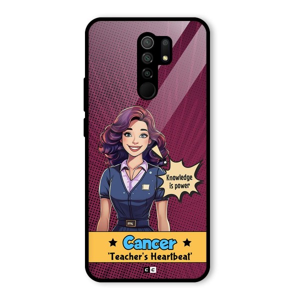 Cancer Heartbeat Glass Back Case for Redmi 9 Prime