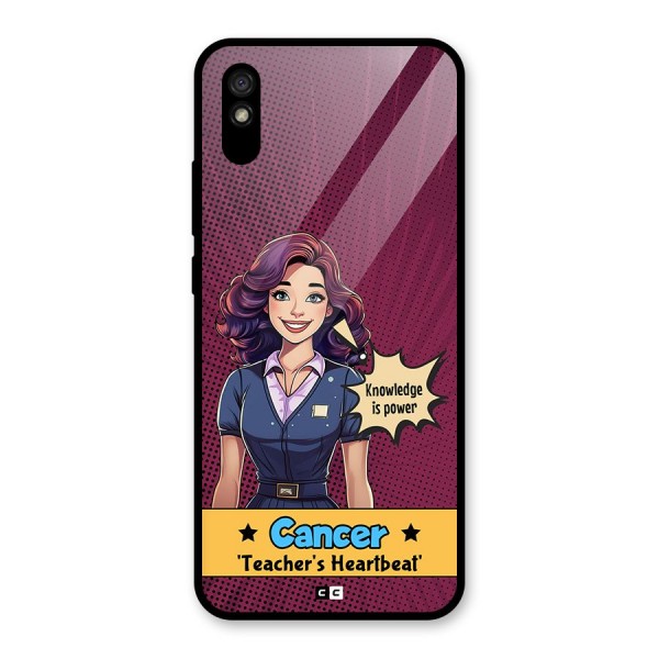 Cancer Heartbeat Glass Back Case for Redmi 9i