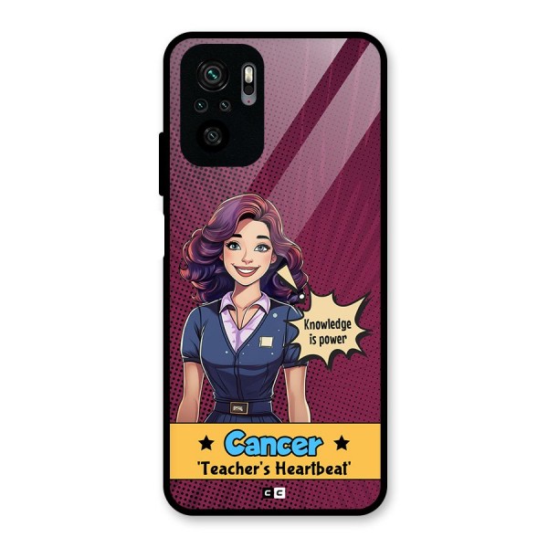 Cancer Heartbeat Glass Back Case for Redmi Note 10