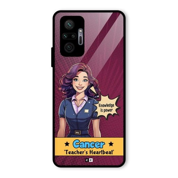 Cancer Heartbeat Glass Back Case for Redmi Note 10 Pro