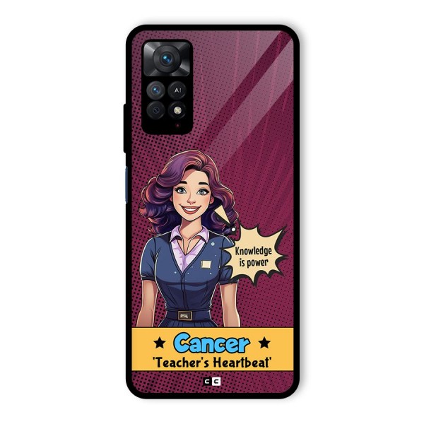 Cancer Heartbeat Glass Back Case for Redmi Note 11 Pro