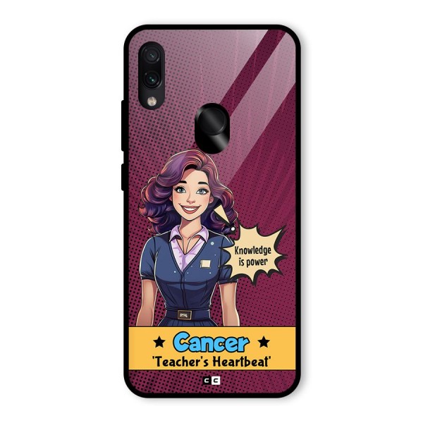 Cancer Heartbeat Glass Back Case for Redmi Note 7