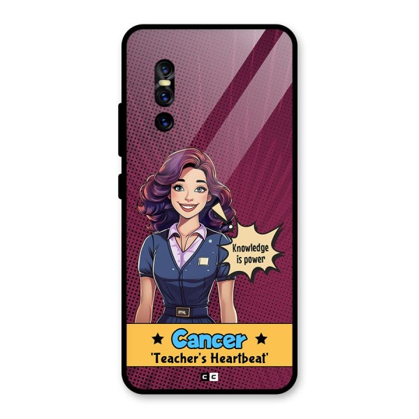 Cancer Heartbeat Glass Back Case for Vivo V15 Pro