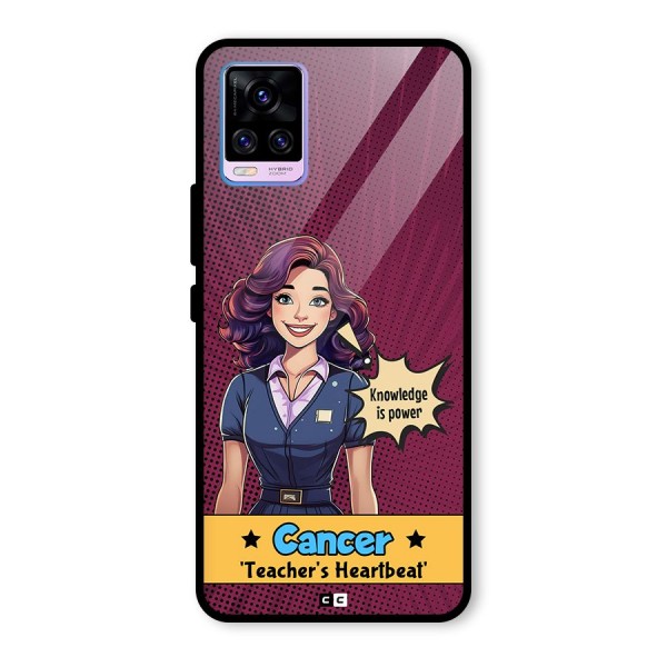 Cancer Heartbeat Glass Back Case for Vivo V20 Pro