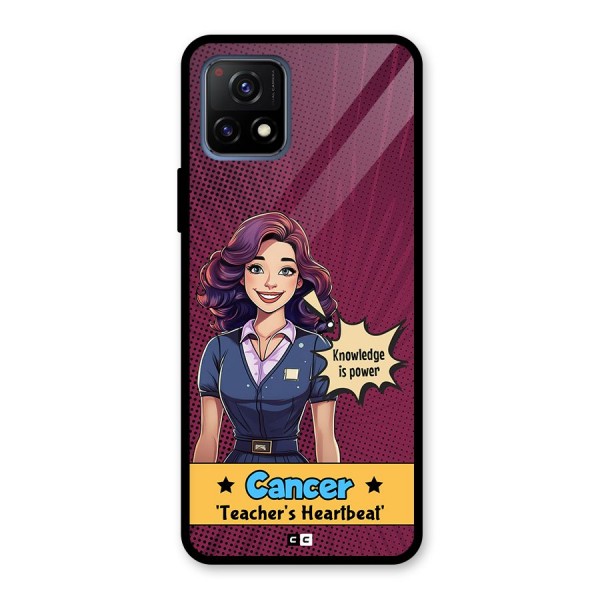 Cancer Heartbeat Glass Back Case for Vivo Y72 5G