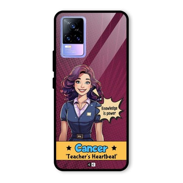 Cancer Heartbeat Glass Back Case for Vivo Y73