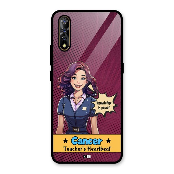 Cancer Heartbeat Glass Back Case for Vivo Z1x