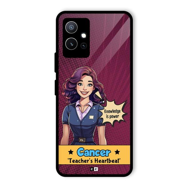 Cancer Heartbeat Glass Back Case for Vivo iQOO Z6