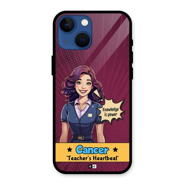 Cancer Heartbeat Glass Back Case for iPhone 13 Mini