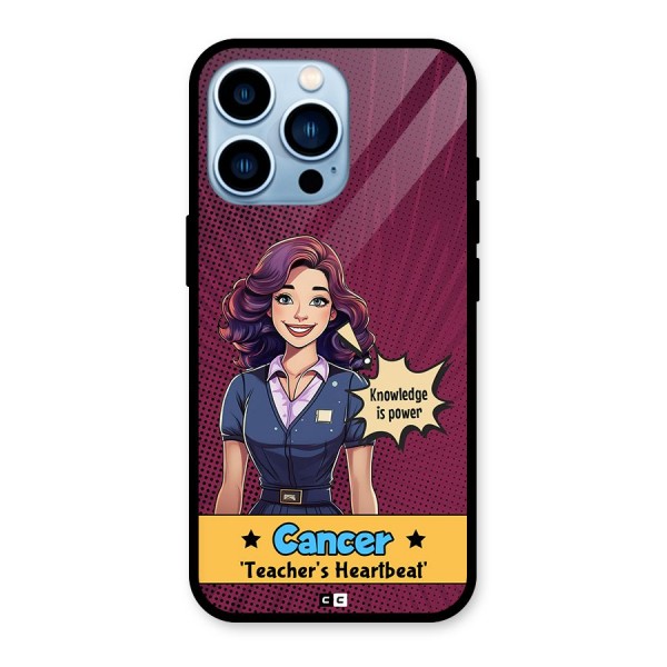 Cancer Heartbeat Glass Back Case for iPhone 13 Pro