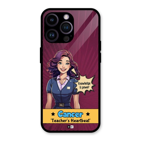 Cancer Heartbeat Glass Back Case for iPhone 14 Pro Max