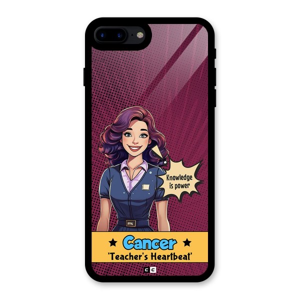 Cancer Heartbeat Glass Back Case for iPhone 8 Plus