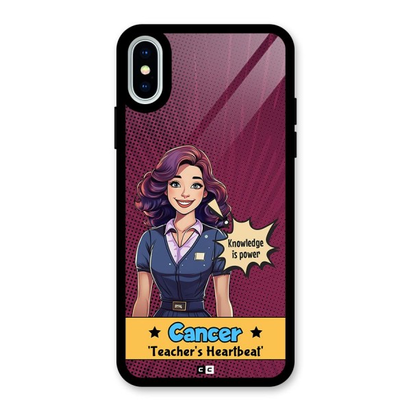 Cancer Heartbeat Glass Back Case for iPhone X