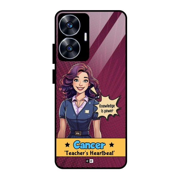 Cancer Heartbeat Glass Back Case for realme C55