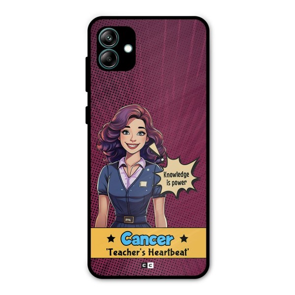 Cancer Heartbeat Metal Back Case for Galaxy A04