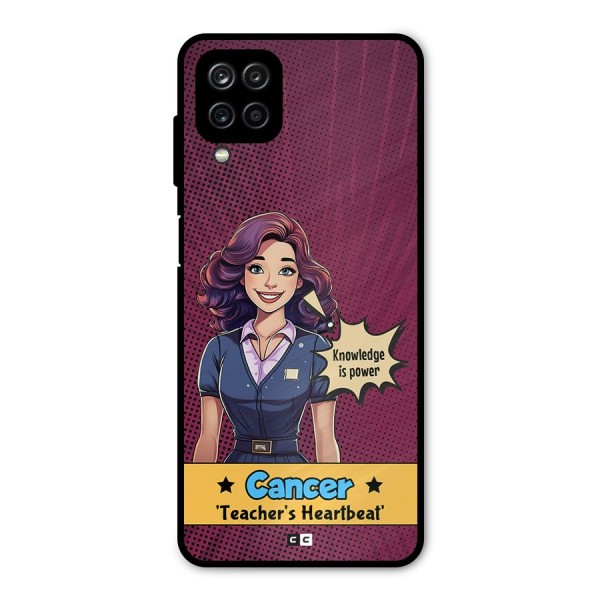 Cancer Heartbeat Metal Back Case for Galaxy A12