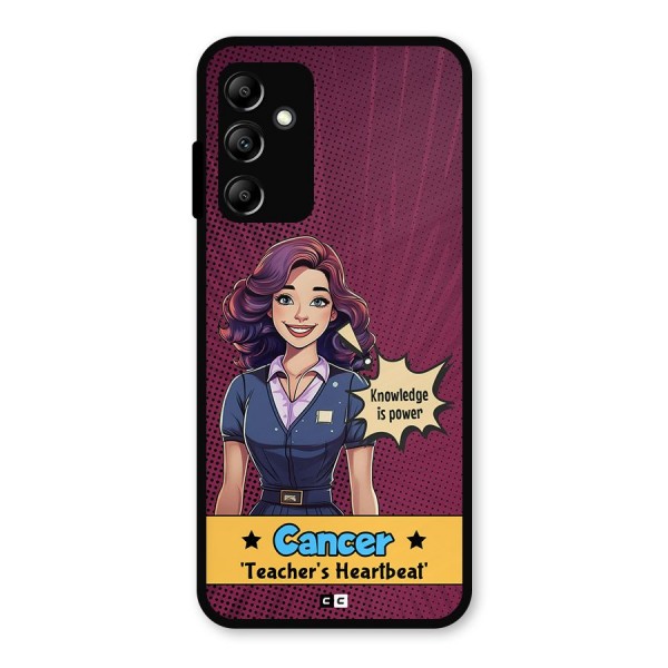 Cancer Heartbeat Metal Back Case for Galaxy A14 5G