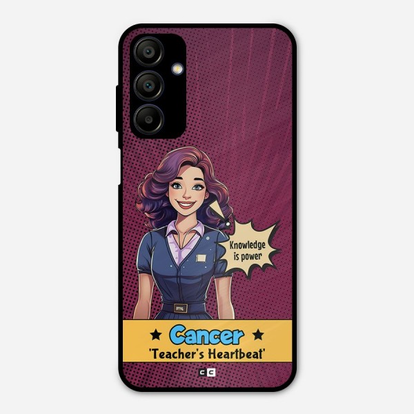 Cancer Heartbeat Metal Back Case for Galaxy A15 5G