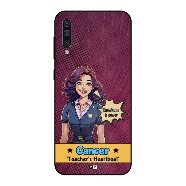 Cancer Heartbeat Metal Back Case for Galaxy A50