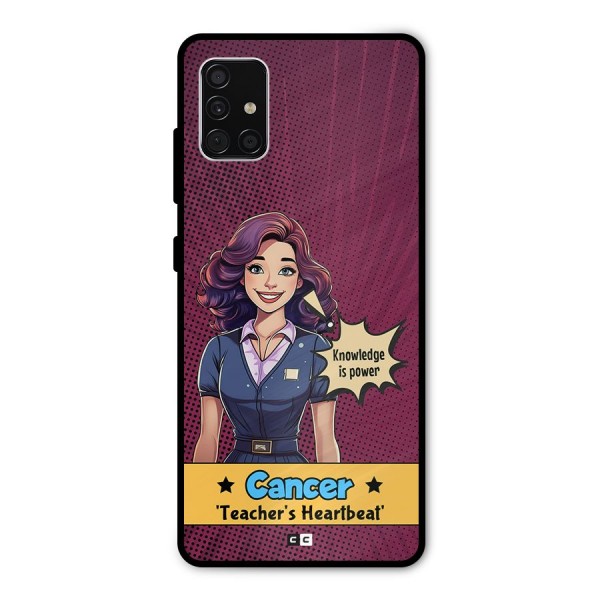 Cancer Heartbeat Metal Back Case for Galaxy A51