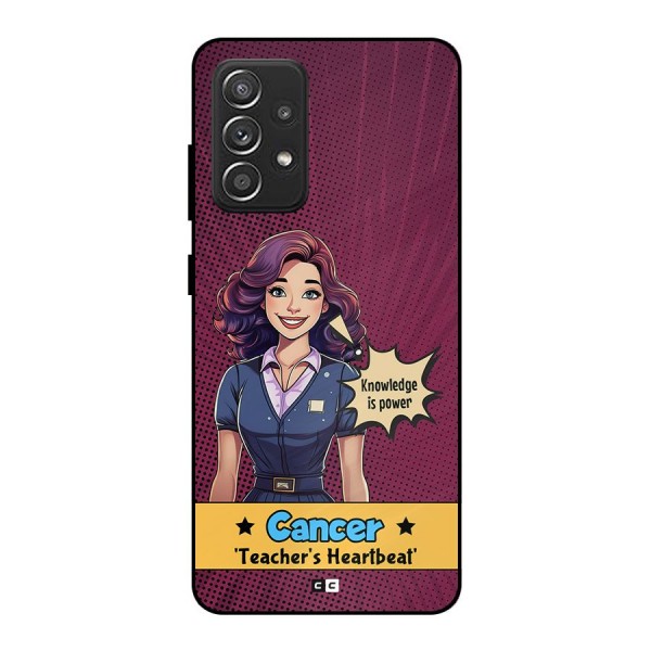 Cancer Heartbeat Metal Back Case for Galaxy A52