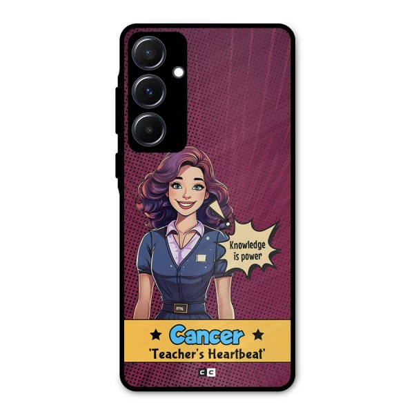 Cancer Heartbeat Metal Back Case for Galaxy A55