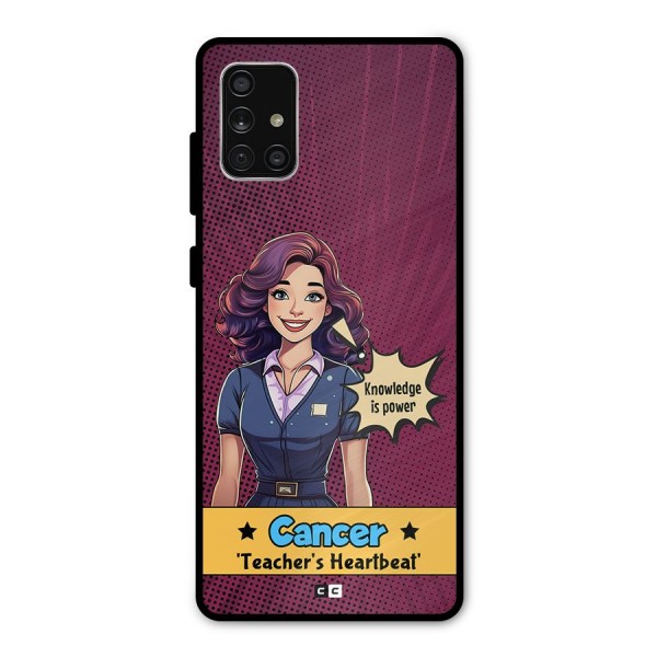 Cancer Heartbeat Metal Back Case for Galaxy A71