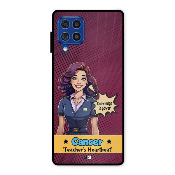 Cancer Heartbeat Metal Back Case for Galaxy F62