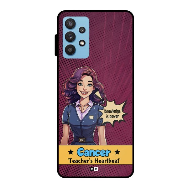 Cancer Heartbeat Metal Back Case for Galaxy M32 5G