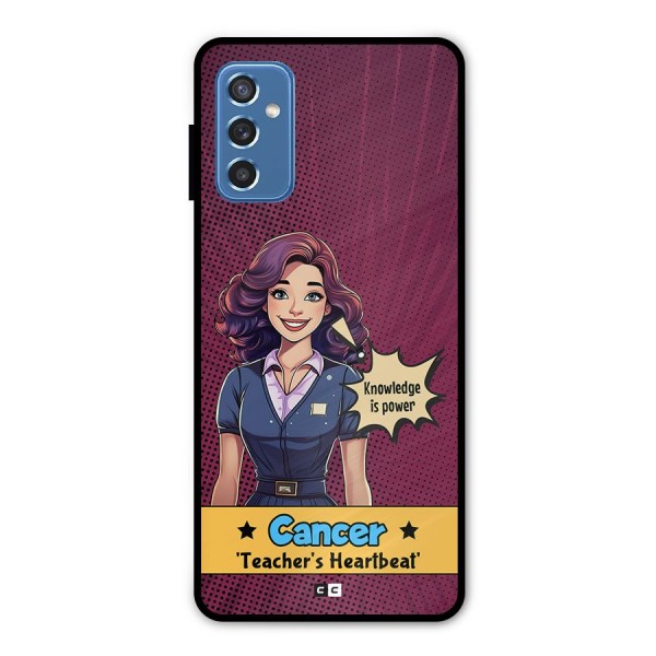 Cancer Heartbeat Metal Back Case for Galaxy M52 5G