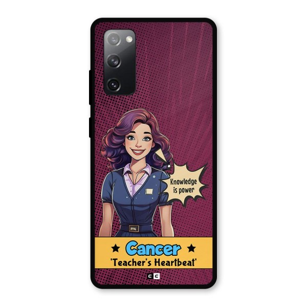 Cancer Heartbeat Metal Back Case for Galaxy S20 FE