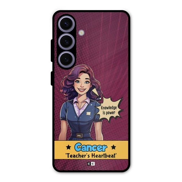 Cancer Heartbeat Metal Back Case for Galaxy S24