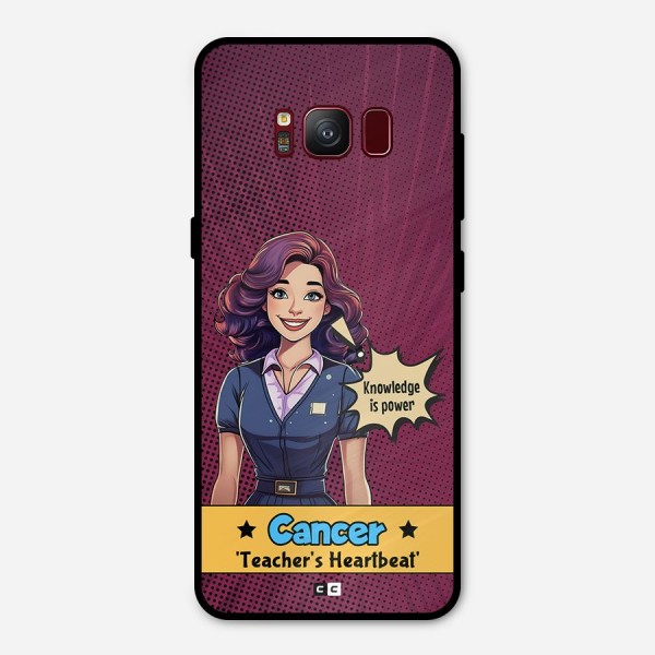 Cancer Heartbeat Metal Back Case for Galaxy S8