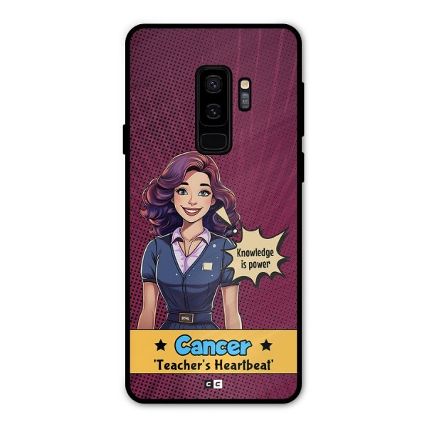 Cancer Heartbeat Metal Back Case for Galaxy S9 Plus