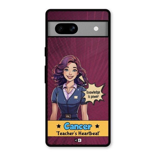 Cancer Heartbeat Metal Back Case for Google Pixel 7a