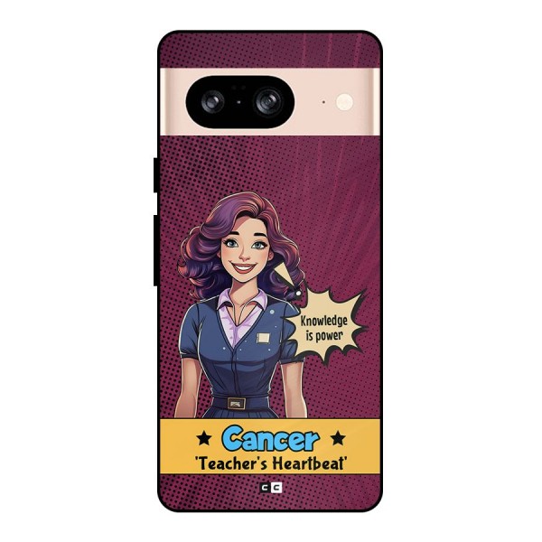 Cancer Heartbeat Metal Back Case for Google Pixel 8