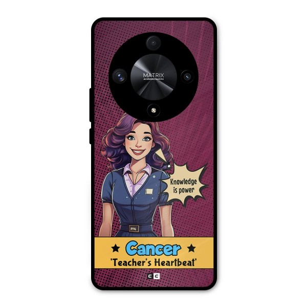 Cancer Heartbeat Metal Back Case for Honor X9b