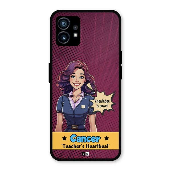 Cancer Heartbeat Metal Back Case for Nothing Phone 1