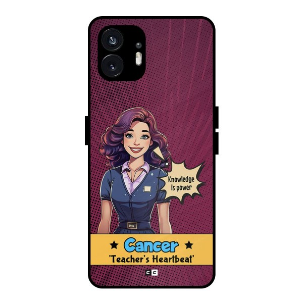 Cancer Heartbeat Metal Back Case for Nothing Phone 2