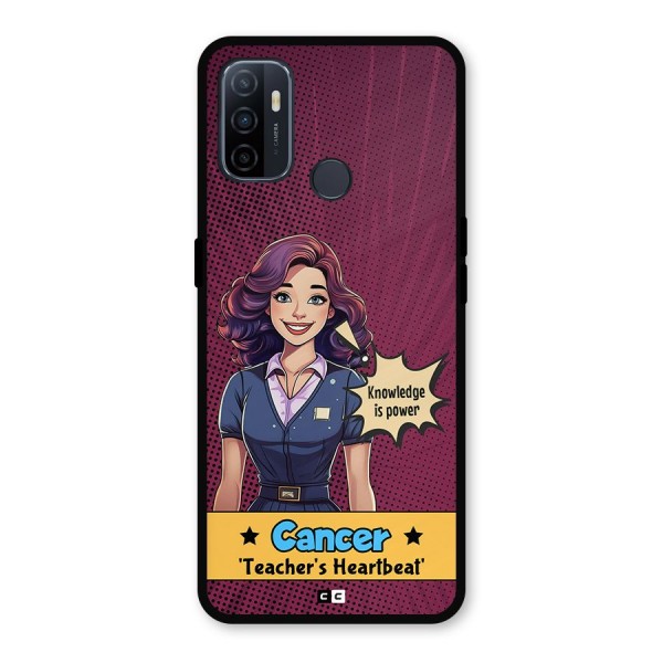 Cancer Heartbeat Metal Back Case for Oppo A53