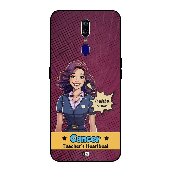 Cancer Heartbeat Metal Back Case for Oppo F11