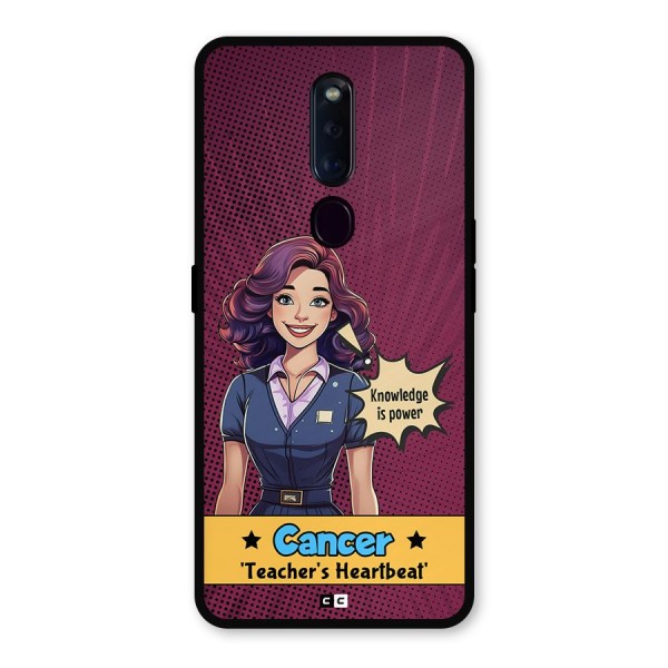 Cancer Heartbeat Metal Back Case for Oppo F11 Pro