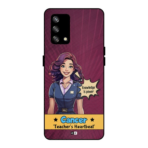 Cancer Heartbeat Metal Back Case for Oppo F19