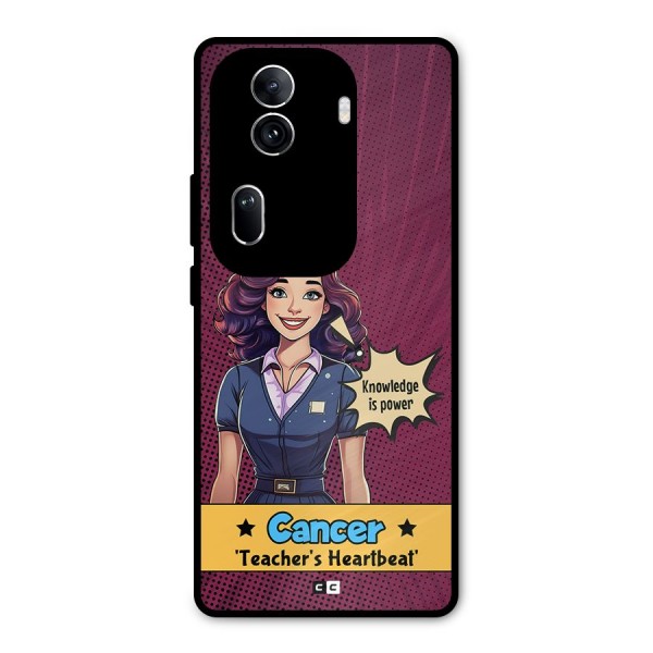 Cancer Heartbeat Metal Back Case for Oppo Reno11 Pro 5G