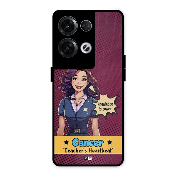 Cancer Heartbeat Metal Back Case for Oppo Reno8 Pro 5G