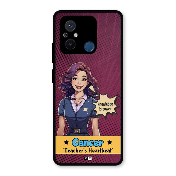 Cancer Heartbeat Metal Back Case for Poco C55