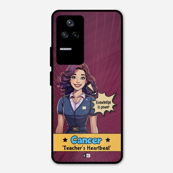 Cancer Heartbeat Metal Back Case for Poco F4 5G